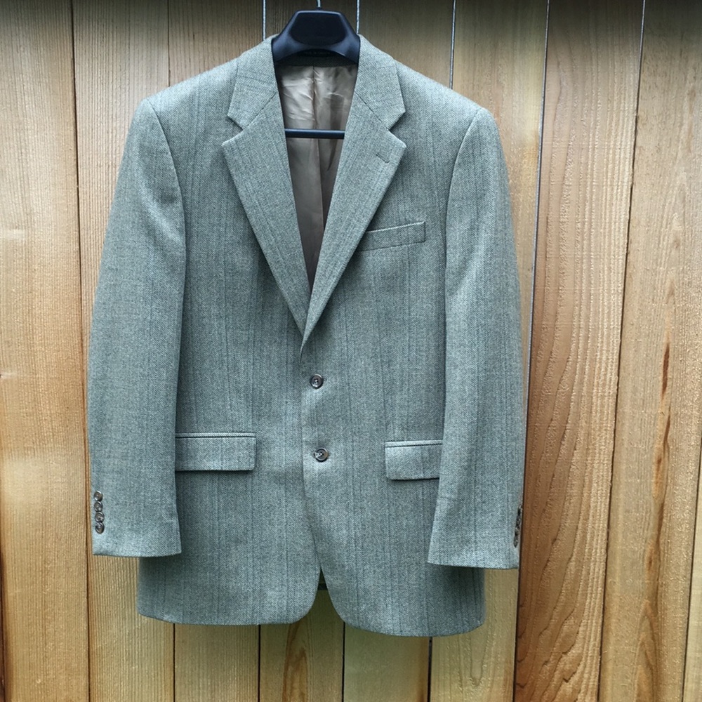 Lauren Ralph Lauren blazer herringbone tweed khaki